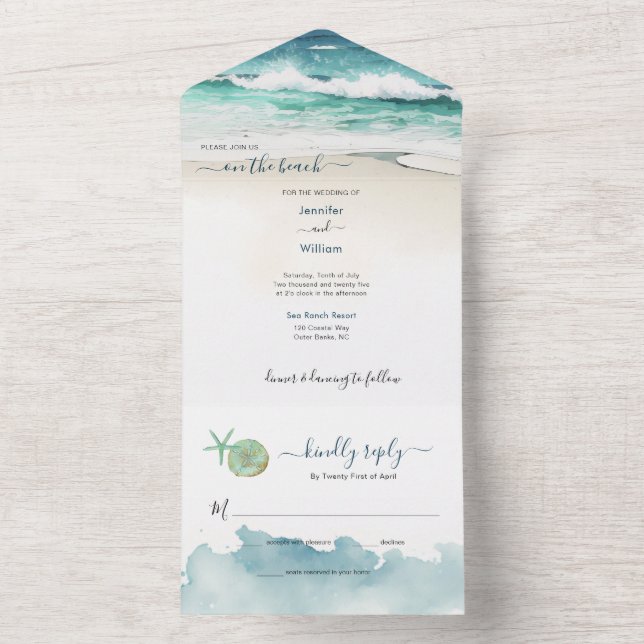 Beach Wedding för kustnära Oceanen (Insida)