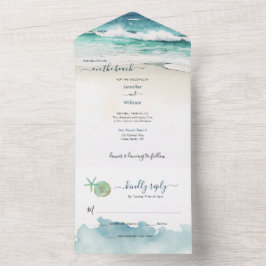 Beach Wedding för kustnära Oceanen