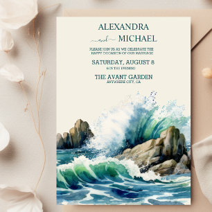 Beach Wedding för kustnära Oceanen Inbjudningar
