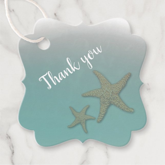 Beach Wedding Gåvor Etiketter (Framsida)