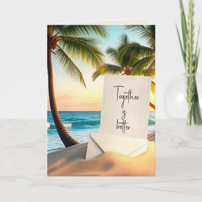 Beach Wedding Grattiss Kort (Framsida)