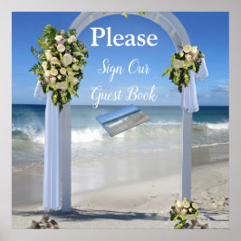 Beach Wedding Guest Bok-tecken Poster