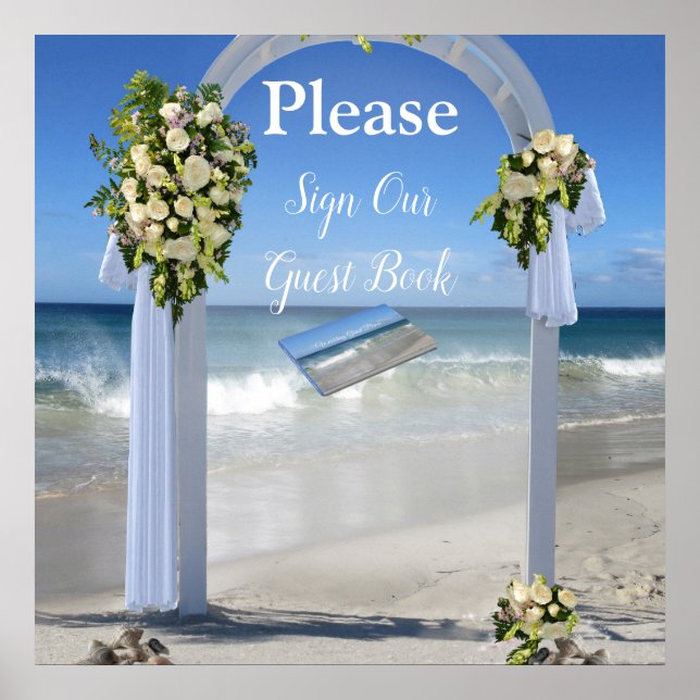 Beach Wedding Guest Bok-tecken Poster (Framsidan)