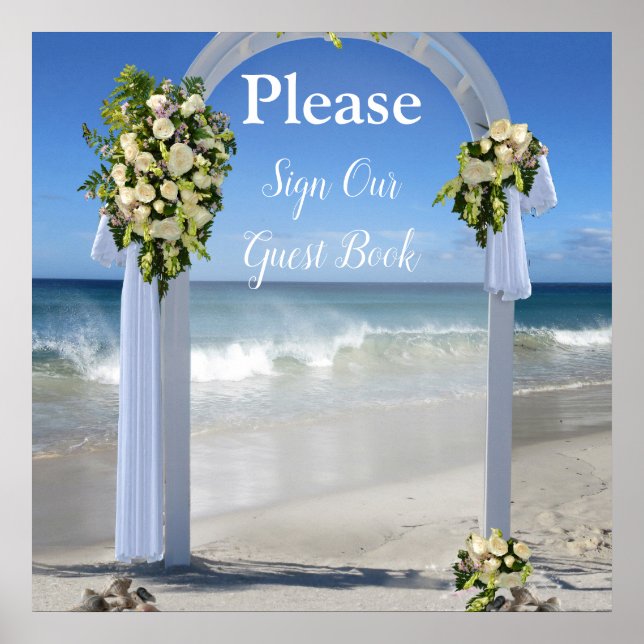 Beach Wedding Guest Bok-tecken Poster (Framsidan)