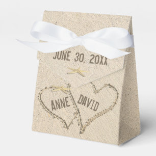 Beach Wedding Hearts with Starfish Presentaskar