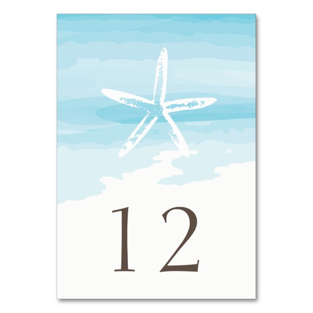Beach Wedding ı Bord Card Bordsnummer (Framsidan)