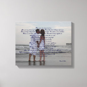 Beach Wedding "I Do" Canvastryck