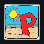 Beach Wedding Ideas Brev P Magnet<br><div class="desc">Beach bröllopsideas Brev P Bröllop Season Ideas Bröllop formar</div>