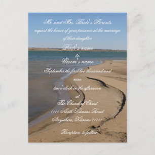 Beach Wedding-inbjudan Inbjudan Vykort