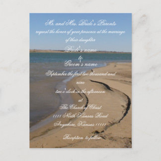 Beach Wedding-inbjudan Inbjudan Vykort