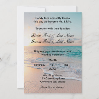 Beach Wedding-inbjudan Inbjudningar