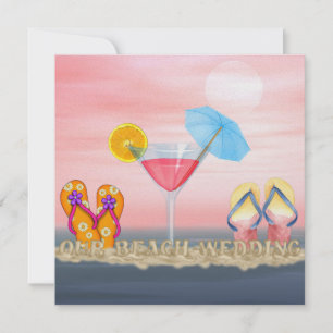 Beach Wedding Inbjudningar