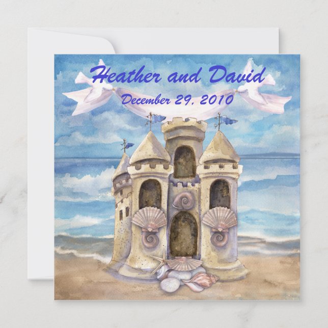 Beach Wedding Inbjudningar (Framsida)