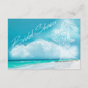 Beach Wedding Inbjudningskort för möhippan