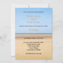 Beach Wedding-inbjudningskort