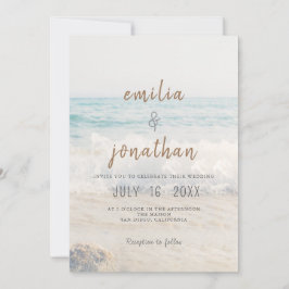 Beach Wedding Invitation Seaside/Oceanside Wedding Inbjudningar