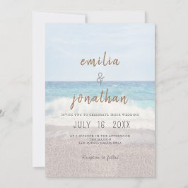 Beach Wedding Invitation Seaside/Oceanside Wedding Inbjudningar
