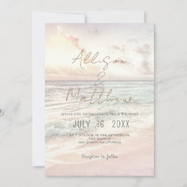 Beach Wedding Invitation Seaside/Oceanside Wedding Inbjudningar