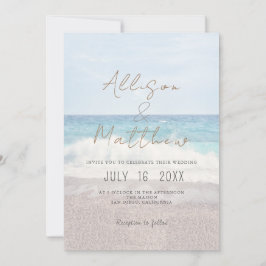 Beach Wedding Invitation Seaside/Oceanside Wedding Inbjudningar