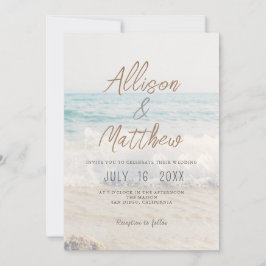 Beach Wedding Invitation Seaside/Oceanside Wedding Inbjudningar