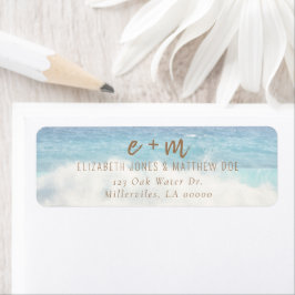 Beach Wedding Invitation Seaside/Oceanside Wedding Returadress Etikett