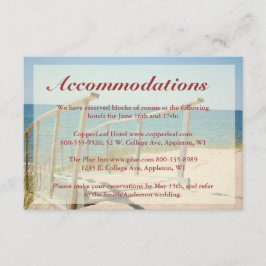 Beach Wedding-kuvert - Beach Staircase Tilläggskort