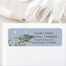 Beach Wedding Label