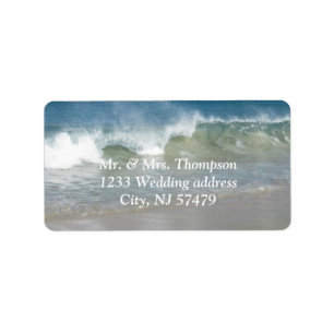 Beach Wedding Labels Adressetikett