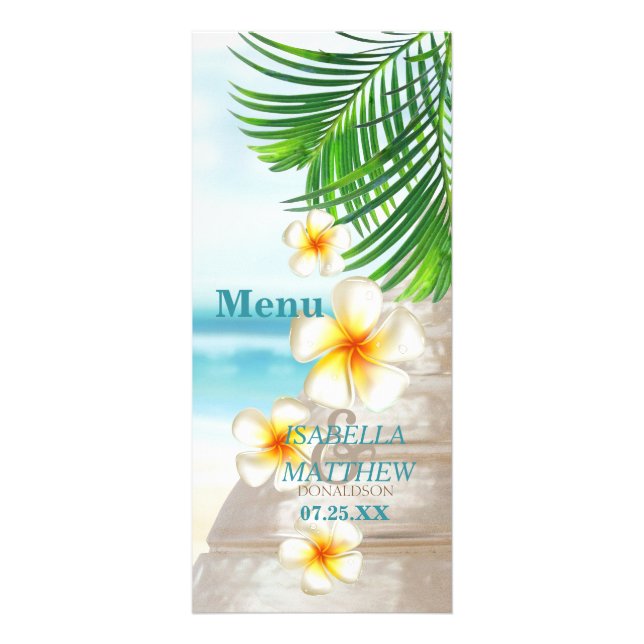 Beach Wedding - Menu Reklamkort (Framsidan)