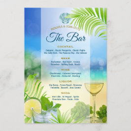 Beach Wedding Mojito Vin Grapes Handflatan Open Pu Meny