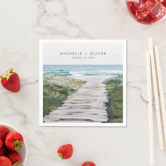 Beach Wedding Napkins Pappersservett (Insitu)