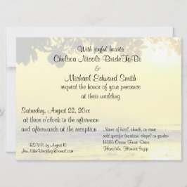 Beach Wedding Ocean Sunset Inbjudningar