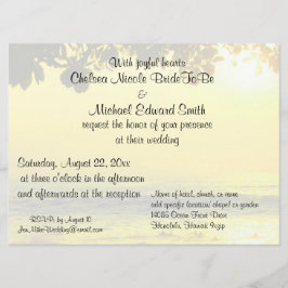 Beach Wedding Ocean Sunset Inbjudningar