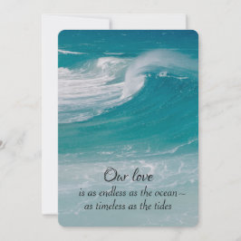 Beach Wedding Ocean Wave Inbjudningar