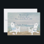 Beach Wedding OSA<br><div class="desc">Persikostolar i sand med blåa blommor.</div>