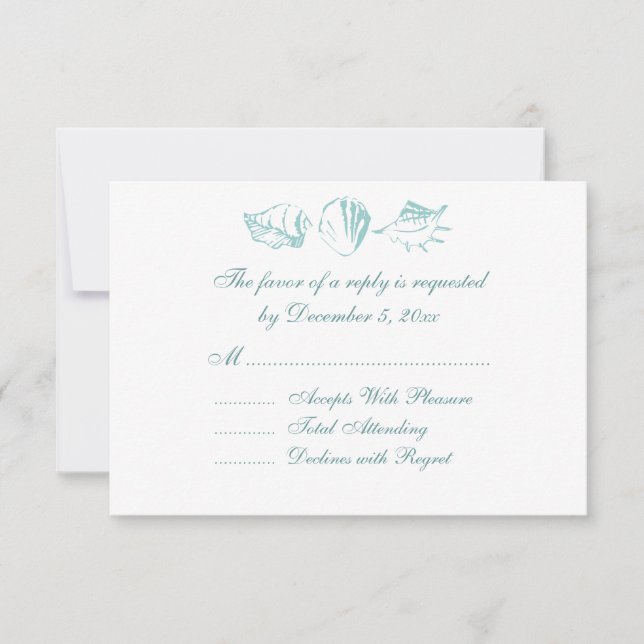 Beach Wedding OSA Blue Seashells (Framsida)