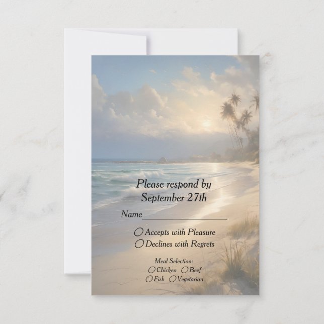 Beach Wedding OSA Kort (Baksida)