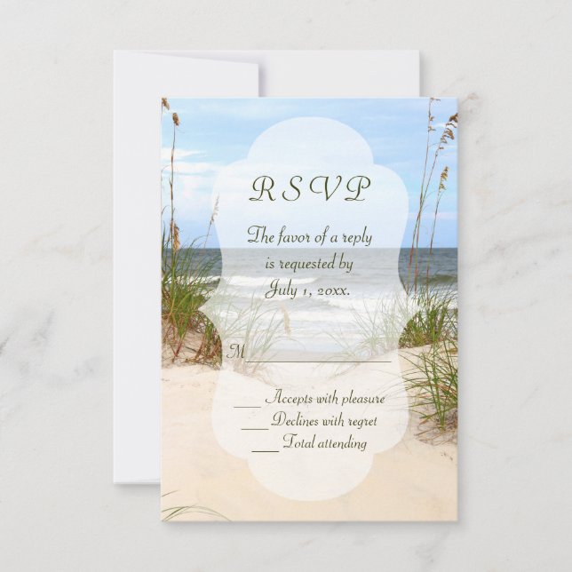 Beach Wedding OSA Kort (Framsida)