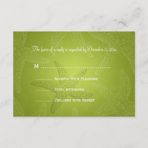 Beach Wedding OSA Starfish Lime Green Kort