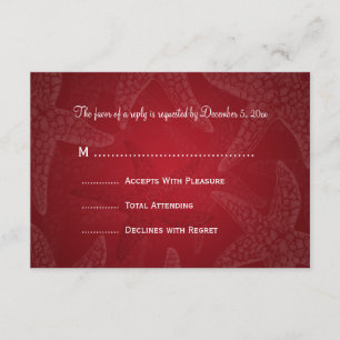 Beach Wedding OSA Starfish Red Kort