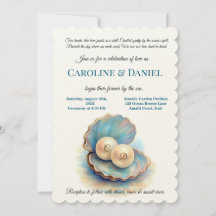 Beach Wedding Pearls Snäcka Elegant Ocean Themme