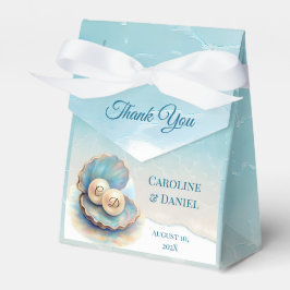 Beach Wedding Pearls Snäcka Elegant Ocean Themme Presentaskar