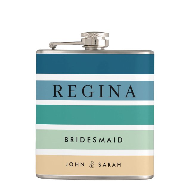 Beach Wedding Personlig Bridesmaid Hip-kolv Fickplunta (Framsidan)