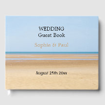 Beach Wedding Personlig Guestbook