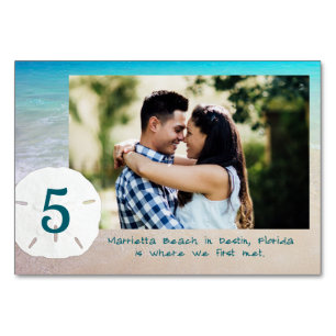 Beach Wedding Photo Story-Bordsnummer Bordsnummer