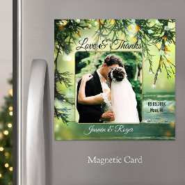 Beach Wedding Photo Tack Magnetic Card
