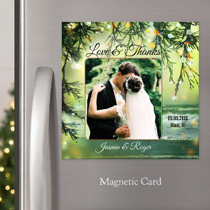 Beach Wedding Photo Tack Magnetic Card