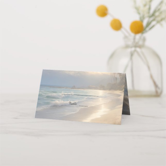 Beach Wedding Placeringskort (Baksida)