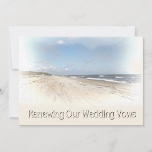 Beach Wedding Renew Vows-inbjudan Inbjudningar