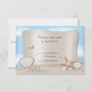 Beach Wedding Reply Cards OSA Kort